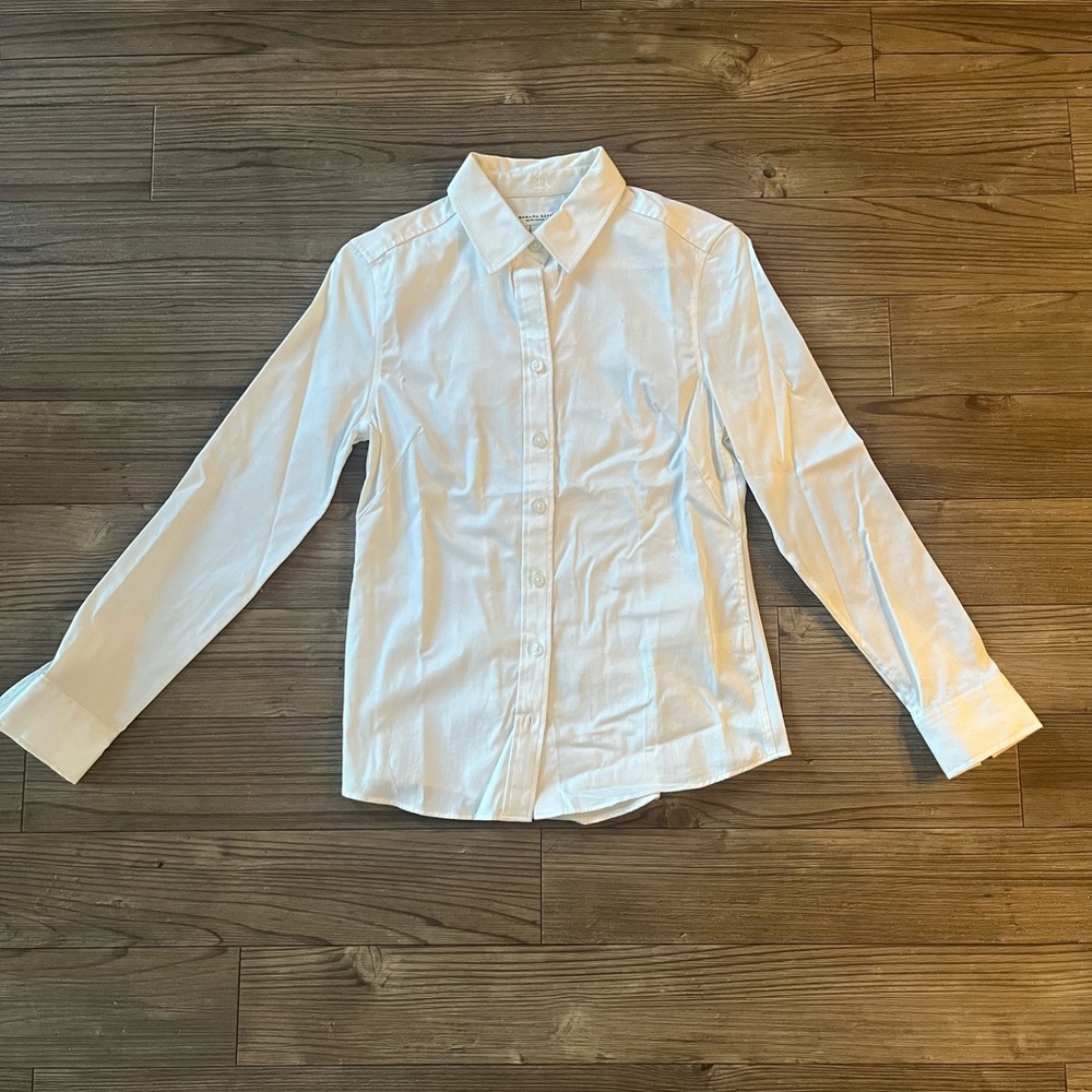 (Banana Republic) Non-iron button down in white